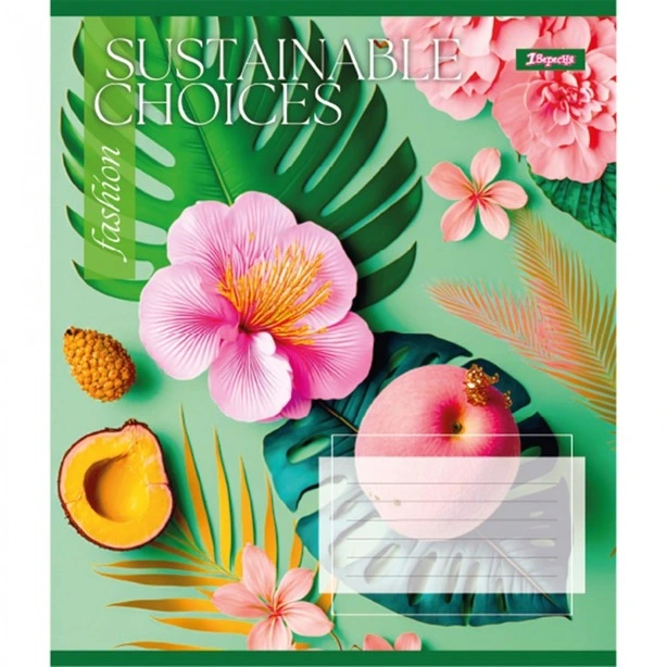 Зошит шкільний 1Вересня Sustainable choices А5 96 арк. клітинка м'яка політурка (766763). Фото 2