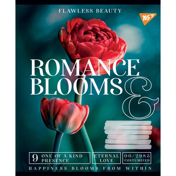 Зошит шкільний 1Вересня Romance blooms А5 18 арк клітинка м'яка політурка (766332). Фото 5