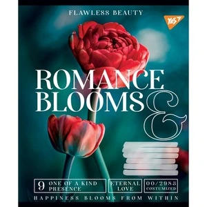 Зошит шкільний 1Вересня Romance blooms А5 18 арк клітинка м'яка політурка (766332). Фото 5