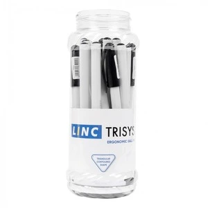 Ручка кулькова-масляна Linc Trisys чорнило чорне 0,7 мм пластик (411716). Фото 3