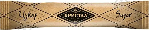 Цукор Кристал тростинний коричневий у фасований стіках 5 г х 100 шт (003233784)