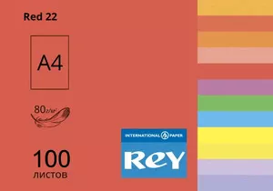 Папір кольоровий Adagio Intense Red 22 А4 80г/м2 червоний інтенсив 100 арк. (63255)