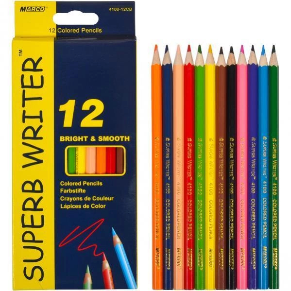 Олівці кольорові MARCO Super Writer 12 кольори (4100-12). Фото 2