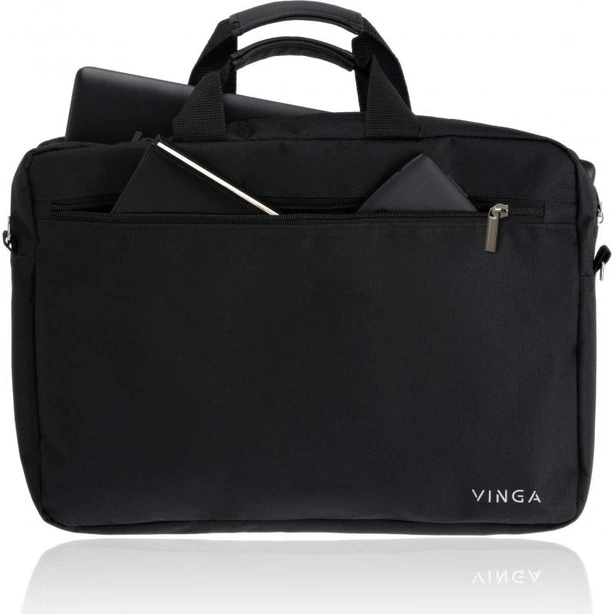 Сумка для ноутбука Vinga 15.6 black nylon NB110BK (225742). Фото 3