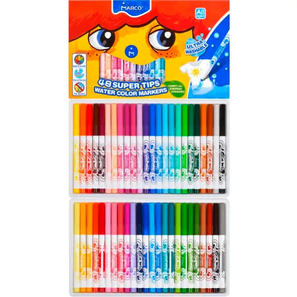 Фломастери кольорові MARCO Super Washable 48 кол. (1630-48)
