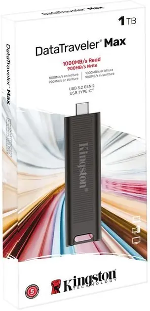 Kingston DataTraveler Max 1TB USB 3.2 Gen 2 Type-C Black (DTMAX/1TB)