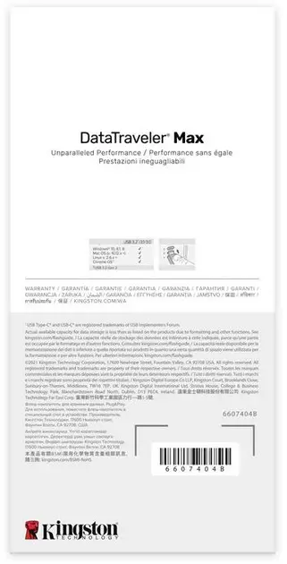 Kingston DataTraveler Max 1TB USB 3.2 Gen 2 Type-C Black (DTMAX/1TB). Фото 2
