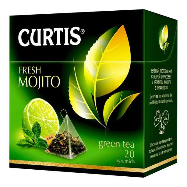 Чай Curtis зелений Fresh Mojito цитрусовий 20 пірамідок (420137)