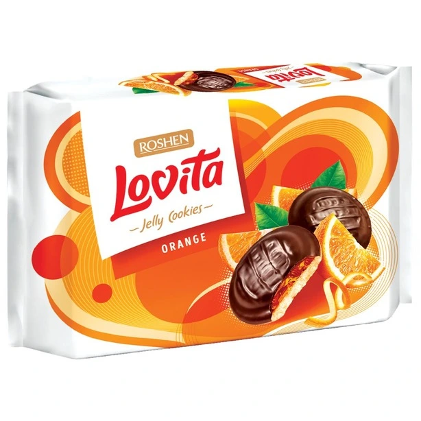 Печиво Roshen Lovita Jelly Cookies зі смаком апельсина 420 г (173962)