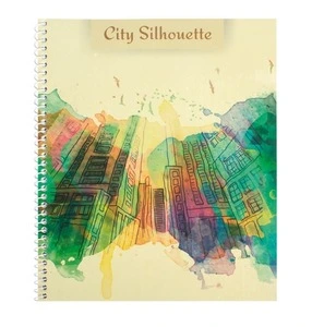 Блокнот "City Silhouette",  А5+; спіраль; 60 арк., паперова обкладинка,  65 г/м2; клітинка з полями,
