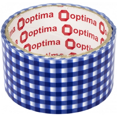 Скотч пакувальний Optima Tartan 48мм х 20м синій (O45362)
