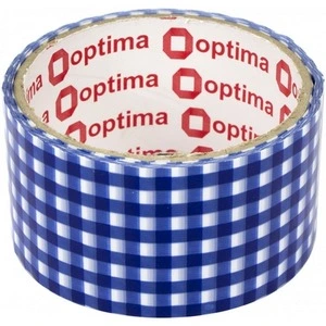 Скотч пакувальний Optima Tartan 48мм х 20м синій (O45362)