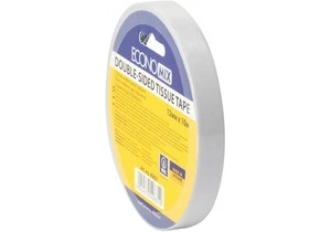 Скотч двосторонній Economix TISSUE  12мм х 10м білий 80 мкм (E40831)