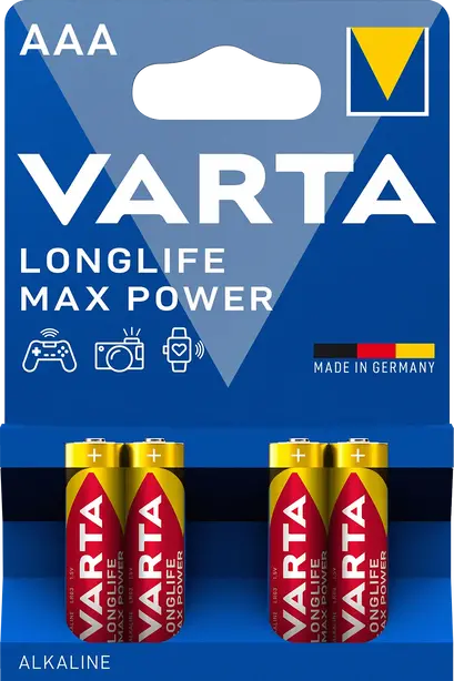 Батарейка Varta Max T/ Longlife power AAA BLI 4 шт. (001084)