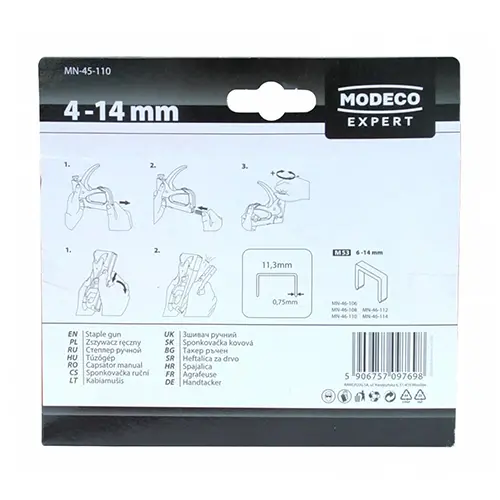 Степлер ручний Modeco Expert (M53/4). Фото 3