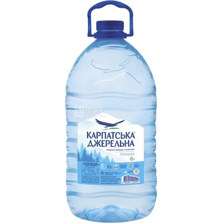 Вода мініральна Джерельна негазована ПЕТ пляшка 6 л (409871)