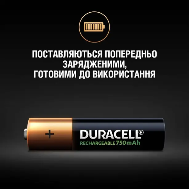 Акумулятори Duracell LR03/ААА 900 mAh 4 шт/уп. (203822). Фото 3
