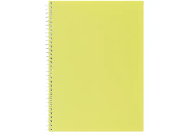 Блокнот А5, пластикова обкладинка (фактура тканина), бічна спіраль, 80 арк., клітинка, асорті пастел (E20307). Фото 3