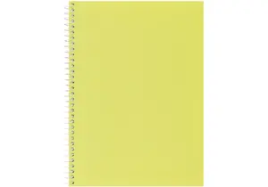 Блокнот А5, пластикова обкладинка (фактура тканина), бічна спіраль, 80 арк., клітинка, асорті пастел (E20307). Фото 3