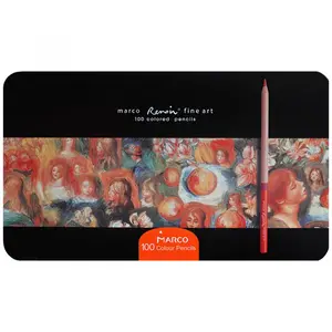 Олівці кольорові Marco Fine Art в металевому пеналі 100 шт. 100 кольорів (3100-100TN)