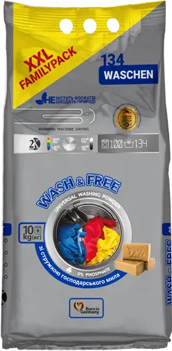 Пральний порошок  Wash@Free Універсальний 9 кг (7723673)
