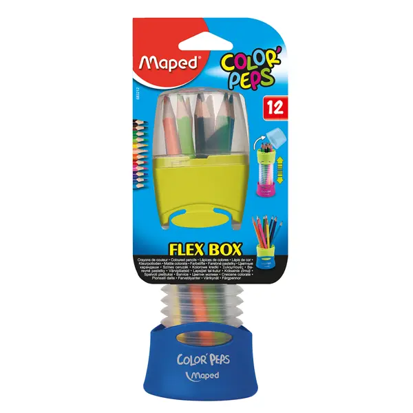 Олівці кольорові в розсувному пеналі  Maped Color Peps Classic 12 кольорів  (MP.683212)