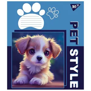 Зошит шкільний YES Pet Style А5 12 арк лінійка м'яка політурка (766292)