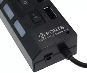 Продовжувач USB 2.0 HUB 7 портів + підсвітка (002632). Фото 3