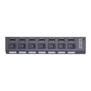 Продовжувач USB 2.0 HUB 7 портів + підсвітка (002632). Фото 4