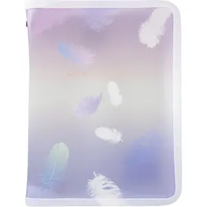 Папка на блискавці об'ємна А5+ Colourful Feather 03 (1808-93-A)