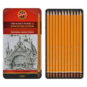 Набір графітних олівців 1500 KOH-I-NOOR Art для художніх робіт, 8В-2Н, 12 шт.