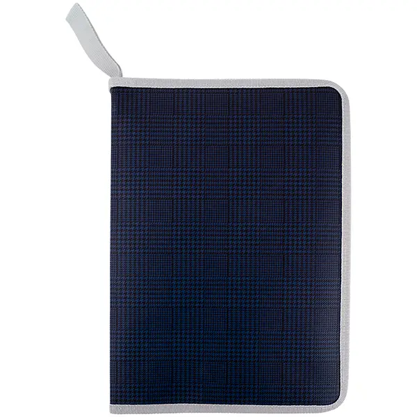 Папка об'ємна на блискавці, А4+, Tartan Blue (1804-19-А)
