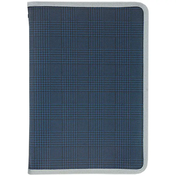 Папка об'ємна на блискавці, А4+, Tartan Blue (1804-19-А). Фото 2
