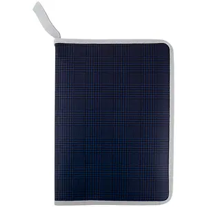Папка об'ємна на блискавці, А4+, Tartan Blue (1804-19-А)