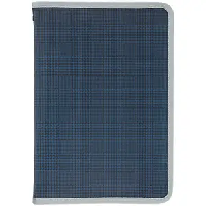 Папка об'ємна на блискавці, А4+, Tartan Blue (1804-19-А). Фото 2