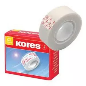 Скотч канцелярський Kores Transparent 19мм x 10м прозорий 38 мкм (K50119)