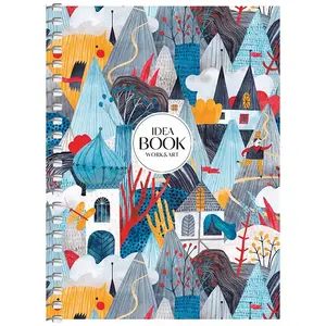 Блокнот для записів, спiраль збоку, А6/80арк., у клітинку, білий блок, 60г/м2, картон, УФ-лак, Student (A6-SC-080-6111K). Фото 2