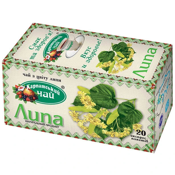 Чай в пакетиках Карпатський Липа1,35г x 20 шт (210232)