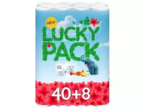Туалетний папір Lucky pack целюлозний 2-х шаровий на гільзі 48 рул/уп 15,5м білий (017247)