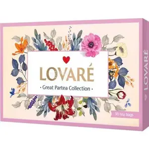 Чай в пакетиках LOVARE Griat Party асорті" 90пак, 18 смаків х 5шт (872878)