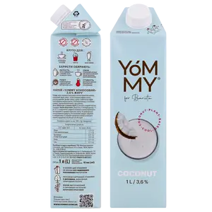 Молоко кокос Yommy 3.6% питне 1 л (400039)