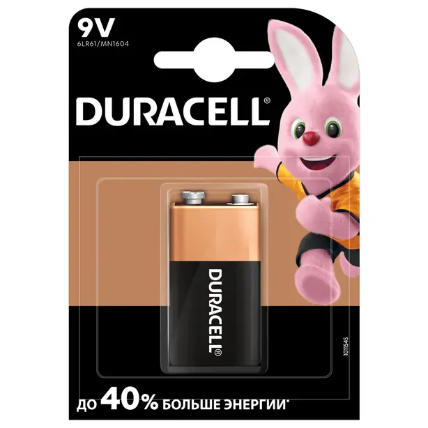 Батарейки крона Duracell 6F22/9-volt алкалайн 1 шт/уп. (5214444)
