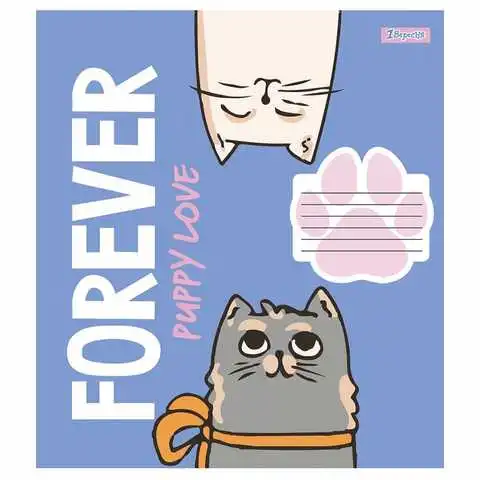 Зошит шкільний 1Вересня forever puppy А5 12 арк клітинка м'яка політурка (766512). Фото 5