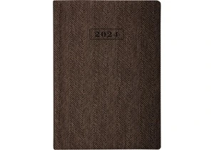 Щоденник датований A5 2023 Optima Tweed коричневий тверда обкладинка (O26126-07)