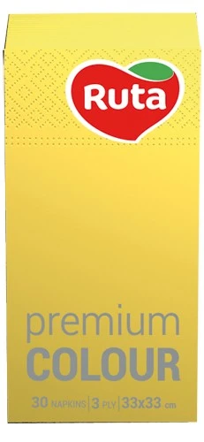 Серветки жовті Ruta Premium Colour 30 шт/уп (748330)