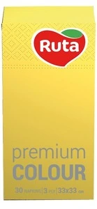 Серветки жовті Ruta Premium Colour 30 шт/уп (748330)