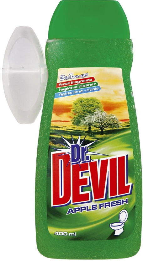 Засіб для унітазів+корзина гель Dr.Devil яблуко 400 мл (6622018)
