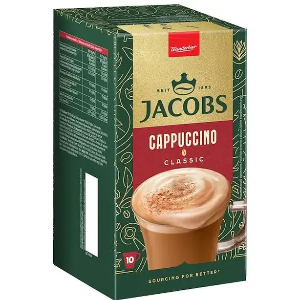 Кава розчинна у стіках 3в1 Jacobs Cappuccino 18,7 г х 1 шт (106358). Фото 5