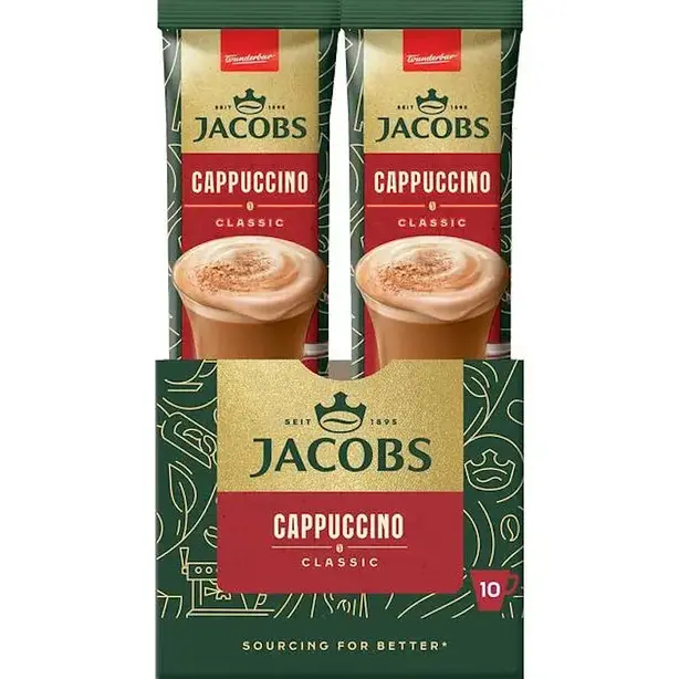 Кава розчинна у стіках 3в1 Jacobs Cappuccino 18,7 г х 1 шт (106358). Фото 4