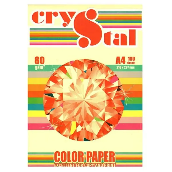 Папір кольоровий Crystal Neon Yellow 363 А4 155г/м2 100арк. неон (16.7546)
